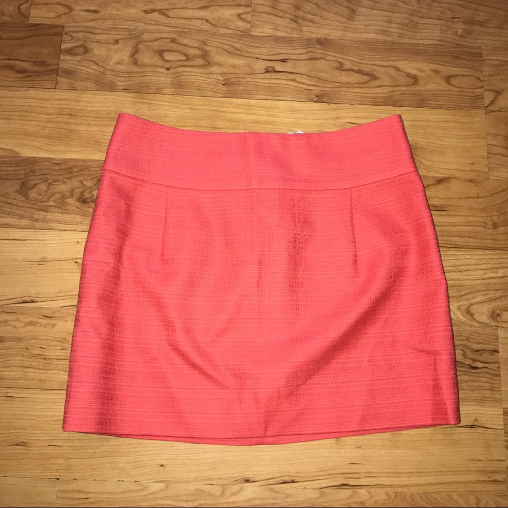J.Crew salmon mini skirt with back zipper